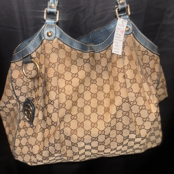 Gucci Beige and Blue Women's Bag - Picture 2 of 12